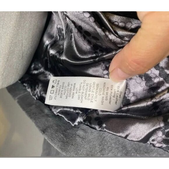 Womens Grey Suede Leather Jacket  Dennis Basso XSmall zip front jacket - Picture 6 of 11